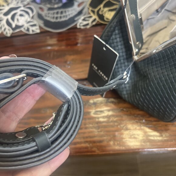 The Trend Genuine Leather Gray Black Doctor Style Crossbody Handbag - Picture 8 of 9